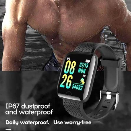 Reloj Smartband Fitness Negro Bluetooth Calorías Android IOS Navidad Reloj Smartband Fitness Negro Bluetooth Calorías Android IOS Navidad
