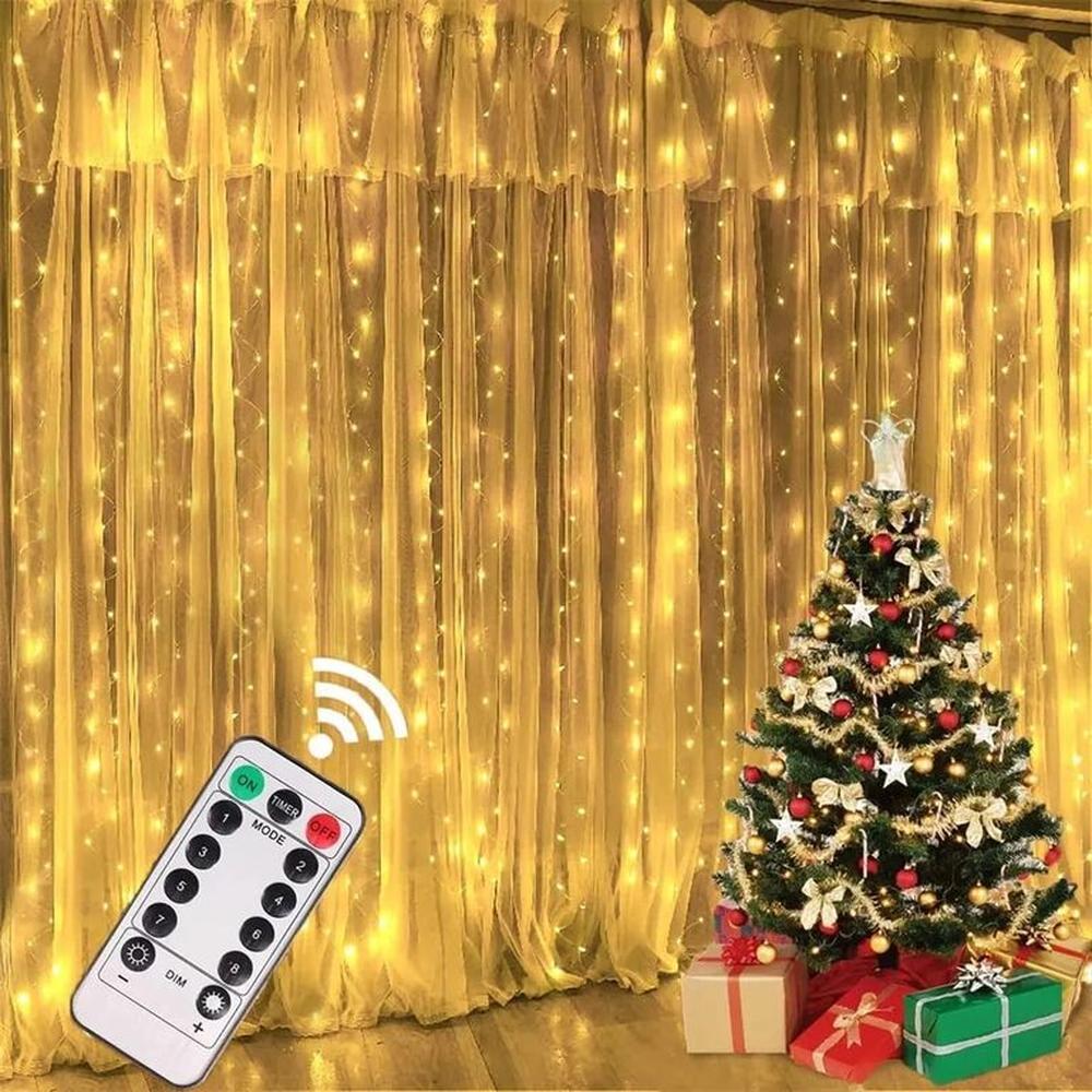 Malla 300 Luces LED USB + Control Remoto 8 Modos 3x3m Navidad Genieka Malla 300 Luces LED USB + Control Remoto 8 Modos 3x3m Navidad Genieka