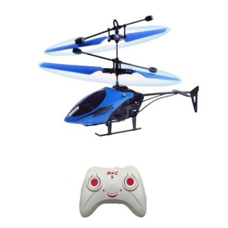 Helicóptero Mini Dron Control Remoto RC Día del Niño Genieka Azul