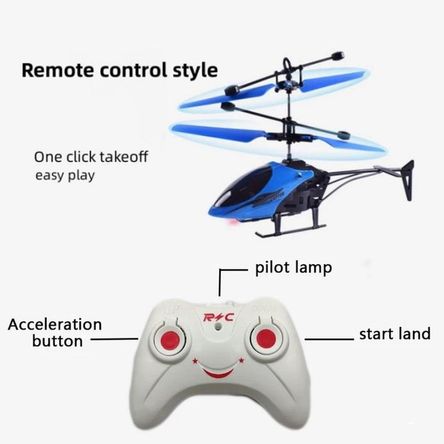 Mini Dron Helicóptero Control Remoto RC Navidad Niño Genieka Azul Mini Dron Helicóptero Control Remoto RC Navidad Niño Genieka Azul