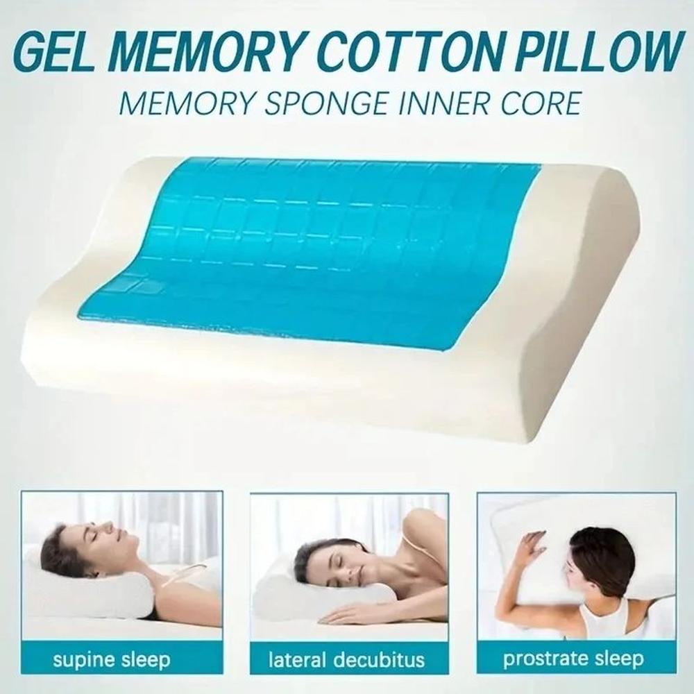Almohada Gel Memory Foam Cool Pillow Viscoelástica Ortopédica Genieka.