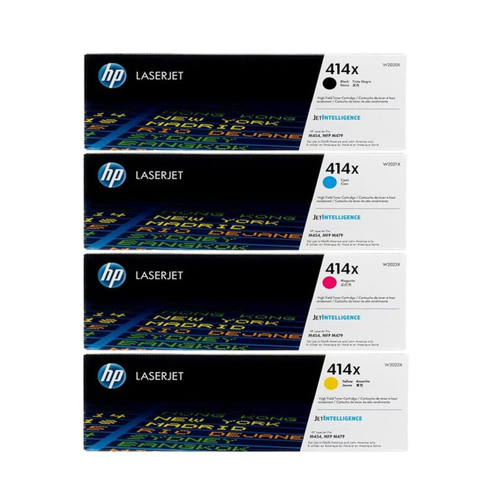 TONER HP 414X PACK COMPLETO 4 COLORES