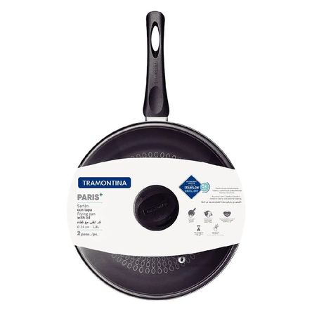 Sartén Antiadh. Negro Recta Con Tapa Paris 24  75145817