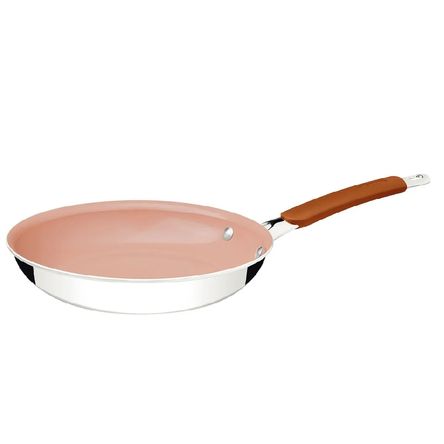 Sartén de Acero Inoxidable y Aluminio con Cerámica Romagna Marfil 25CM - 10145691 Sartén de Acero Inoxidable y Aluminio con Cerámica Romagna Marfil 25CM - 10145691