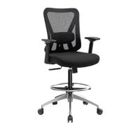 Silla Cajero Ergonómica Con Apoyabrazos Smart Negro Aluminio Ofideas