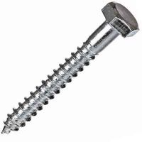 (50) Tirafon Galvanizado Cabeza Hexagonal 1/4""  x 1""  - Gris