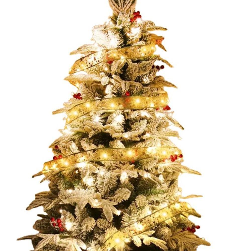 Cinta Guirnaldas Dorado Arbolito Navidad Año Nuevo Decoración Genieka