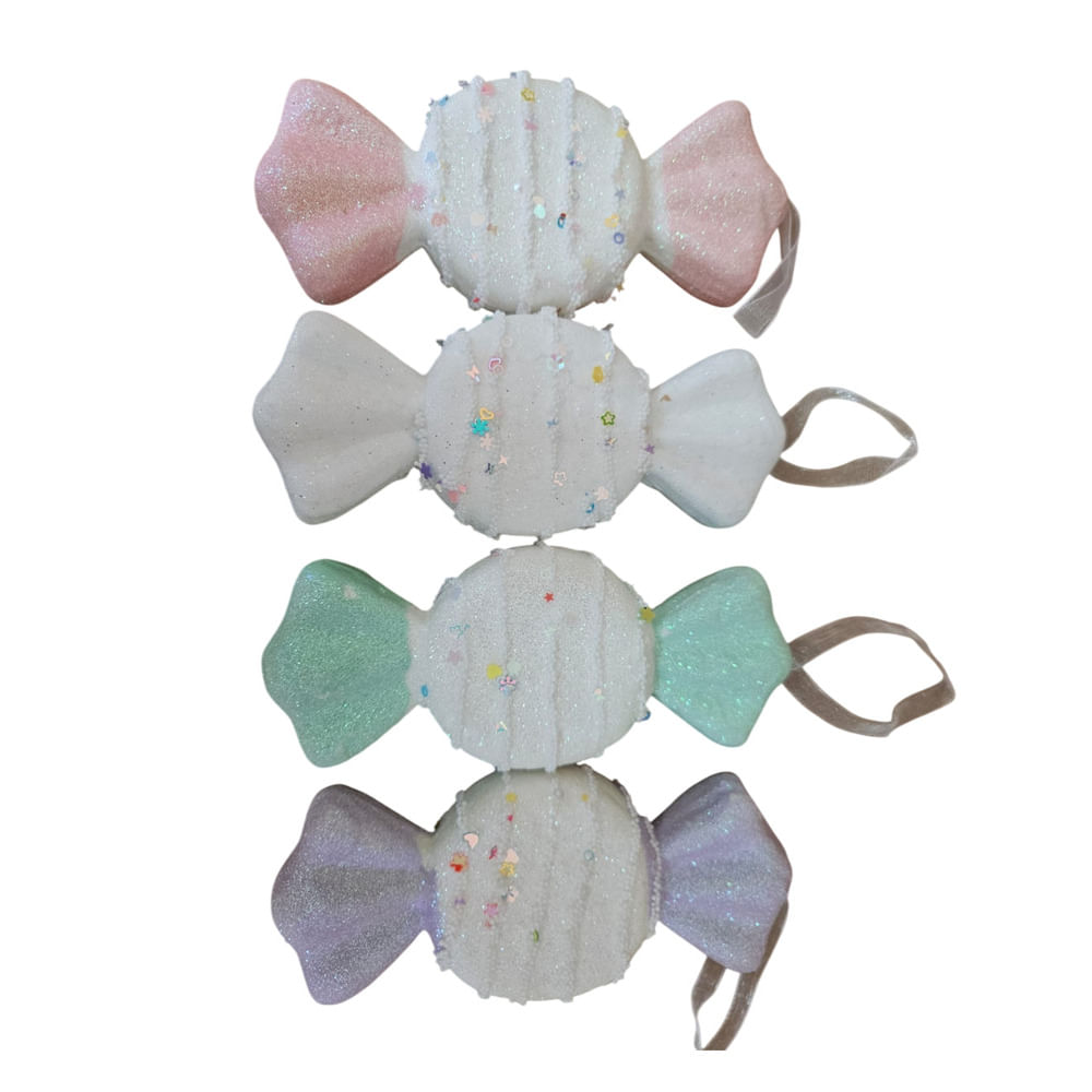 Adorno Navideño De Caramelos Surtido 6 X 13.5 Cm Plano X 8 Und