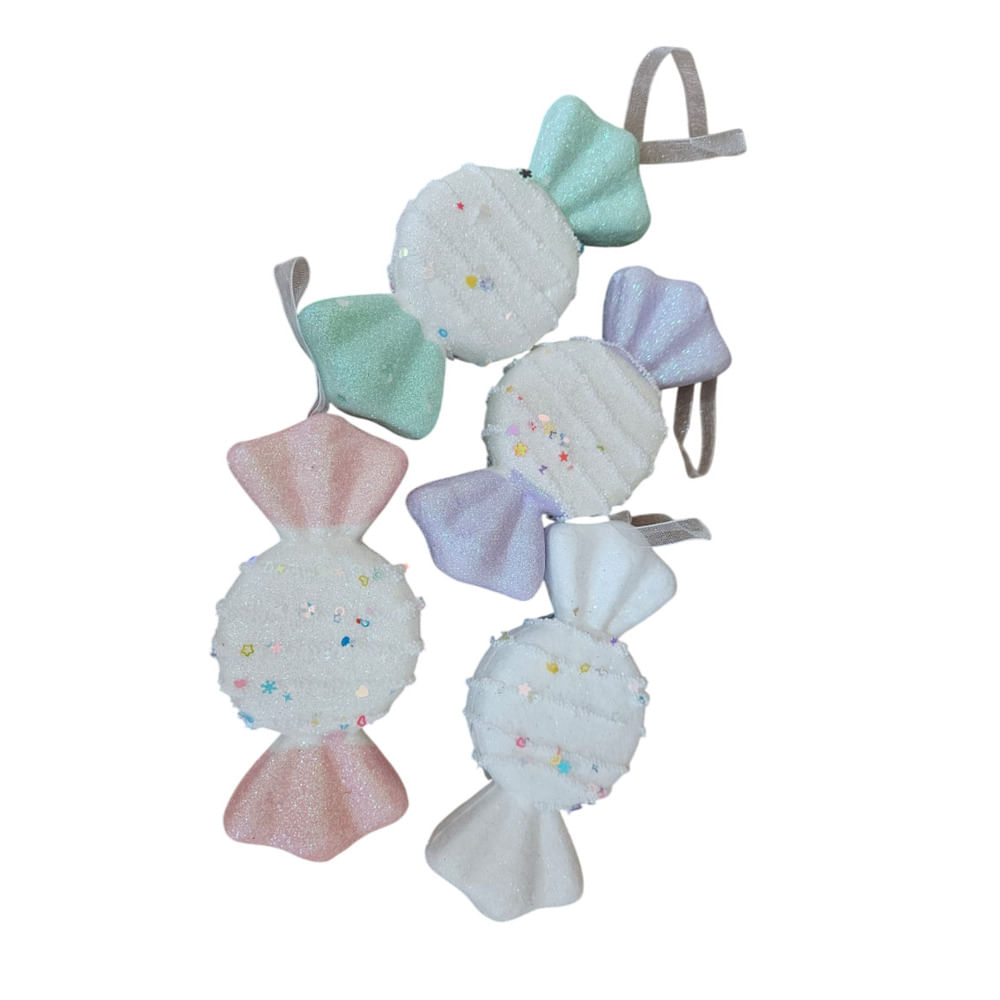 Adorno Navideño de Caramelos Surtido 6 X 13.5 Cm Redondo  X 4 Und