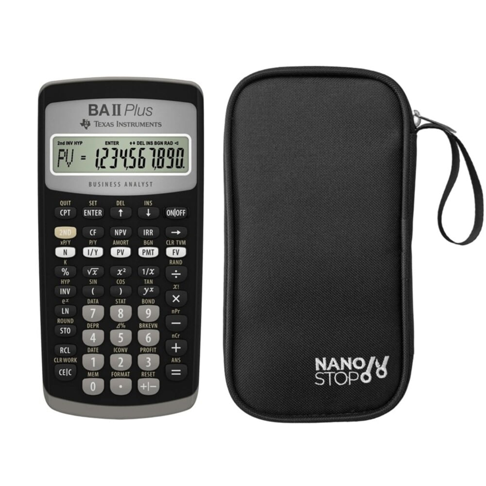Calculadora Financiera Texas Instruments Baii Plus + Funda Profesional