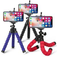 Soporte Flexible Para Celular Cámara + Control Remoto Negro Genieka