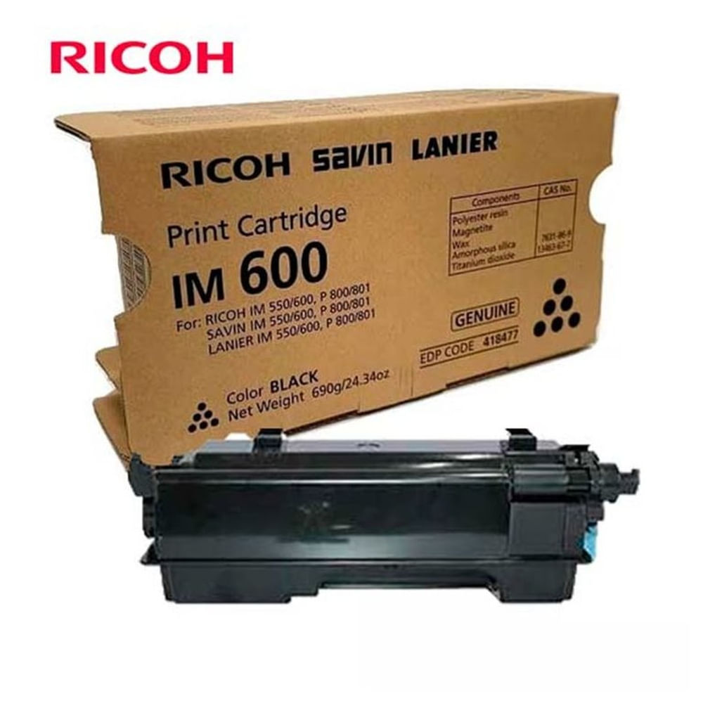 TONER RICOH IM600 418477 NEGRO 25.000 PAGINAS