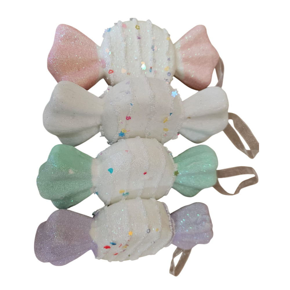 Colección de Dulces Adornos de Dulces Rectangulares Plano Navideño