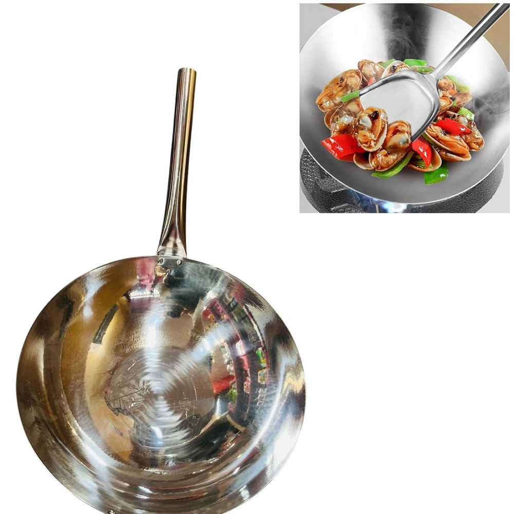 Sarten wok Chifero 36cm de Acero Inoxidable