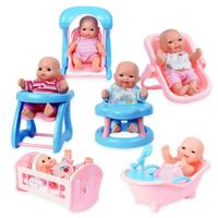 Muñecas Bebés 6 Miniatura con Accesorios