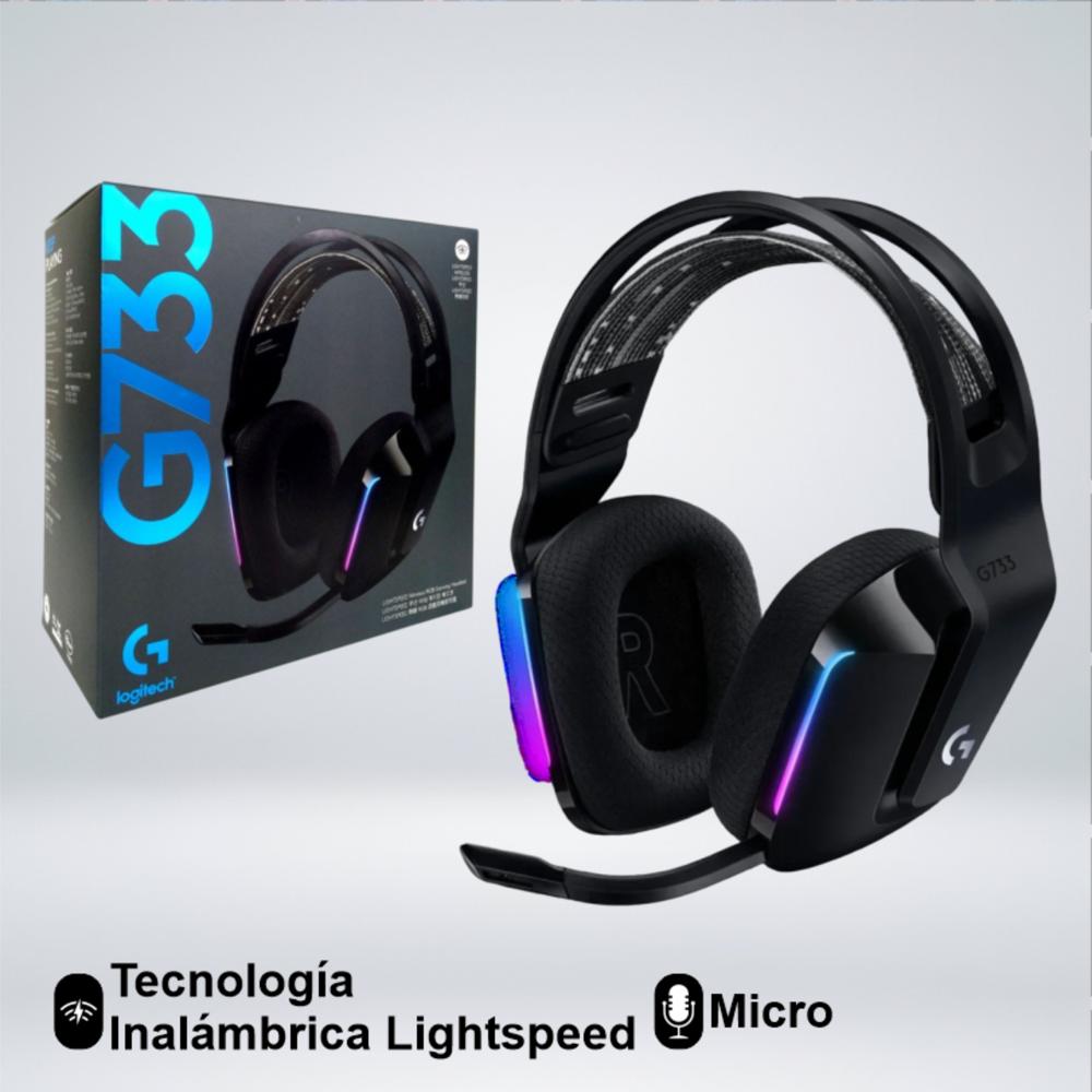 AUDIFONO GAMER G733 RGB LGHTSPEED WIRELESS SONIDO 7.1
