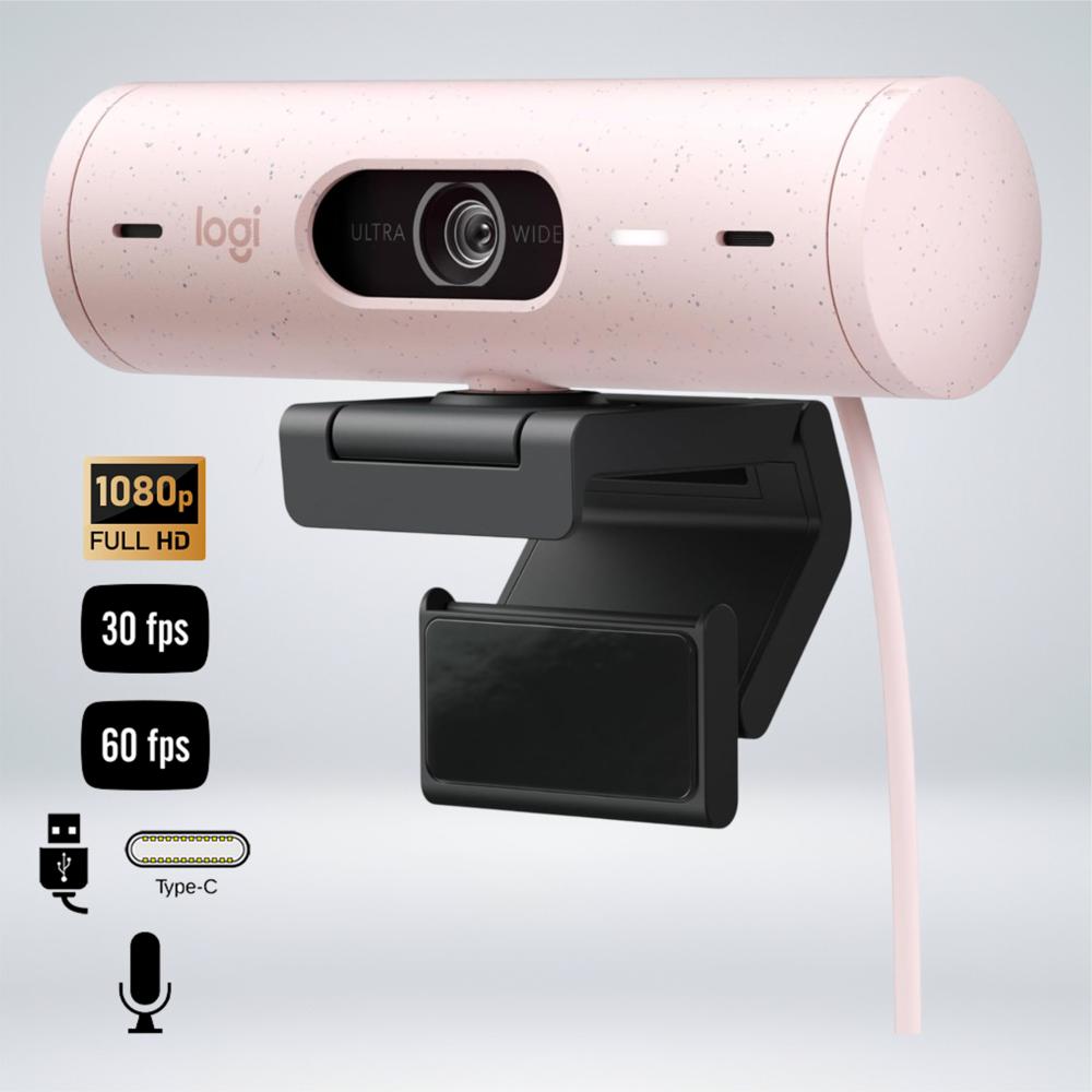 WEBCAM LOGITECH BRIO 500 MICROFONO STEREO Puerto USB-C