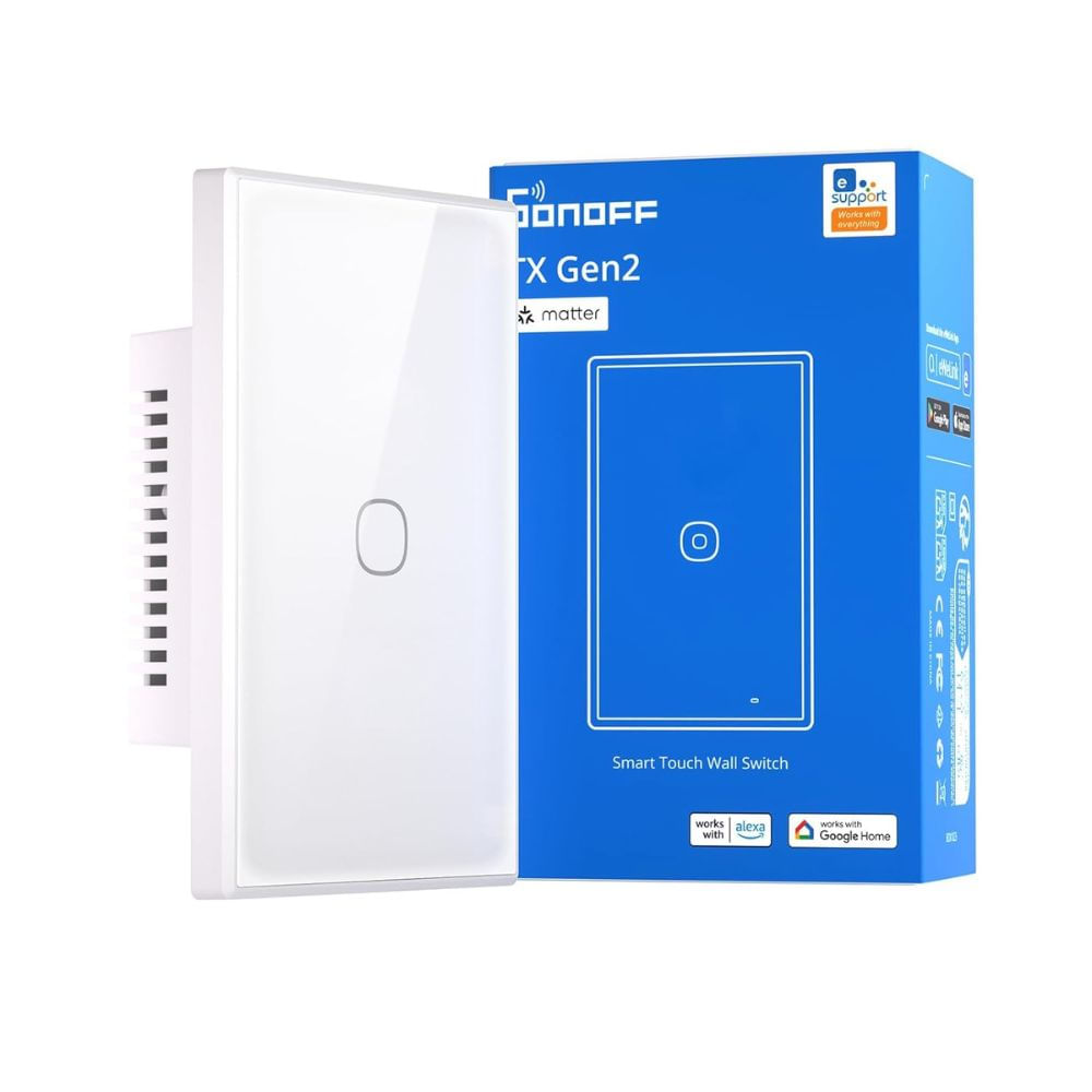 Interruptor Inteligente Sonoff Tx Gen 2 - T6 - 1 Boton Alexa Wifi