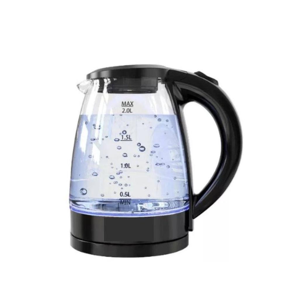 Hervidor Tipo Jarra de Vidrio 2L Negro