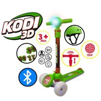 SCOOTER PARA NIÑOS CON BLUETOOTH Y LUCES KODI 3D VERDE MARRON