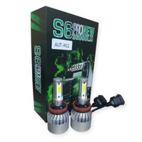 Foco Led Blanca S6 H11 12v 24v 36000 Lúmenes
