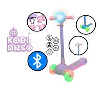 SCOOTER PARA NIÑAS CON LUCES Y BLUETOOTH KODI DIZCO BABY- ROSA