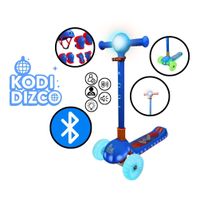 SCOOTER PARA NIÑOS CON LUCES Y BLUEOOTH KODI DIZCO AZUL