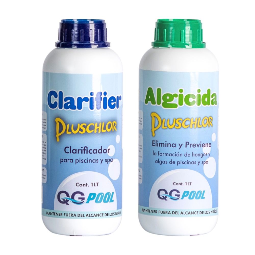 COMBO Clarificador 1 litro Pluschlor + Alguicida 1 litro Pluschlor