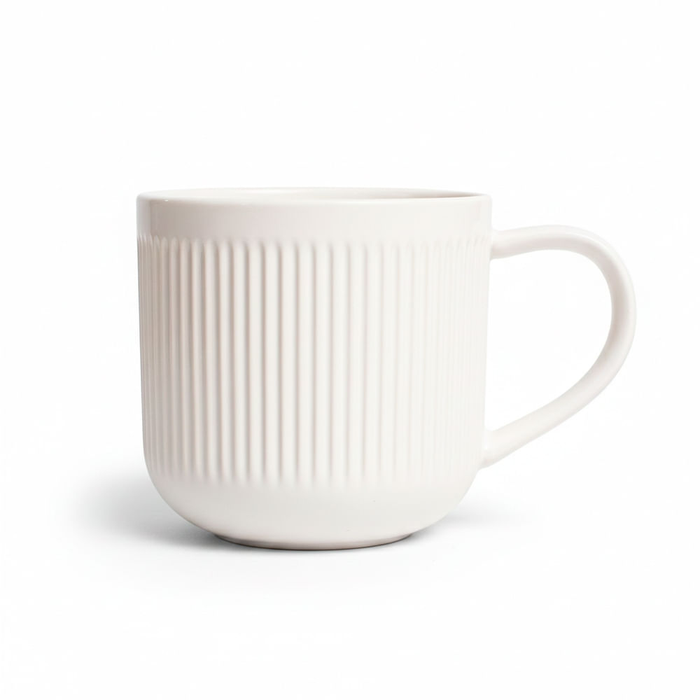 SETX6 TAZAS BLANCO LINEAL CERAMICA 11CM