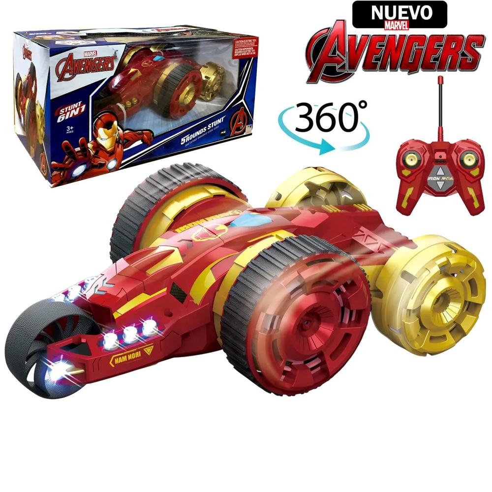 Juguete Carro Teledirigido de Marvel Iron Man Acrobático con Control MM5588-602-03
