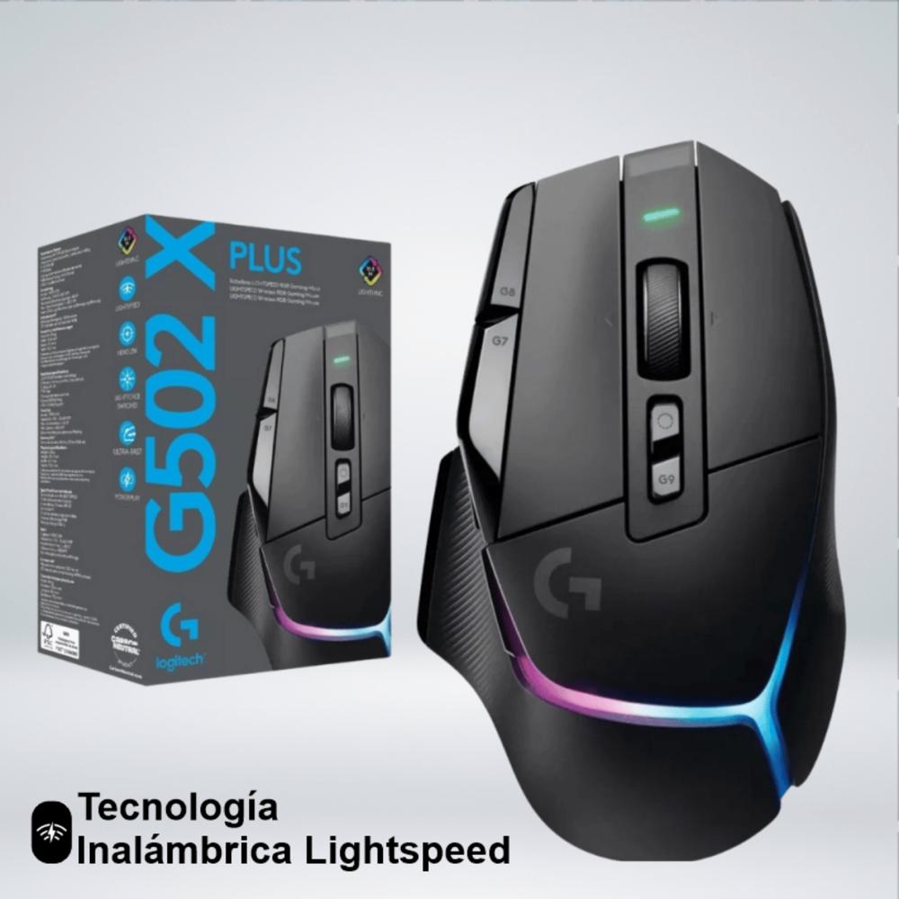 MOUSE GAMER G502 X PLUS RGB LIGHTSPEED SENSOR HERO 25K SWITCH OPTICOS