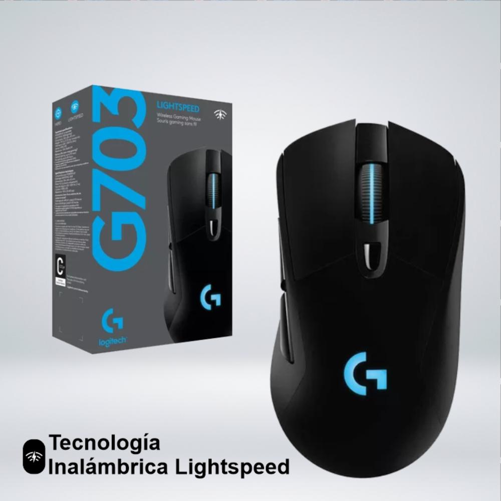 MOUSE GAMER LOGITECH G703 RGB WIRELESS SENSOR HERO 25K