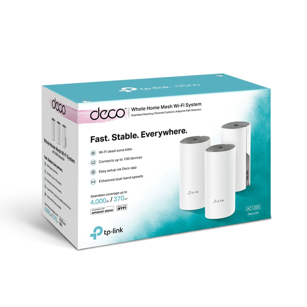 TPLINK Deco E4 Sistema WiFi Malla 3 Enrutadores Doble Banda WiFi 5 Conectividad Rápida
