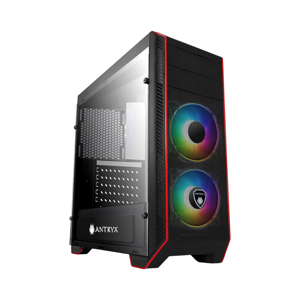 Case Mid Tower Antryx RX380 600W Color Negro Diseño Gaming  para PC