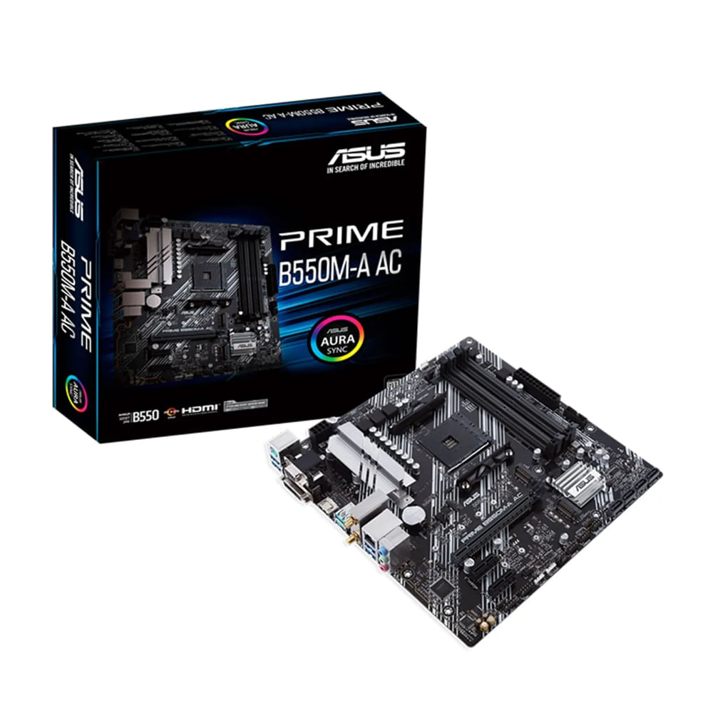 Placa madre ASUS PRIME B550MA AC WiFi D4 AM4 mATX para PC de alto rendimiento