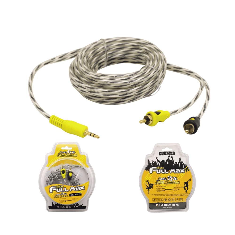 Cable de Audio 2 RCA a Plug3.5 mm Stereo HFM-RCA-P 3M HIGH FULL MAX