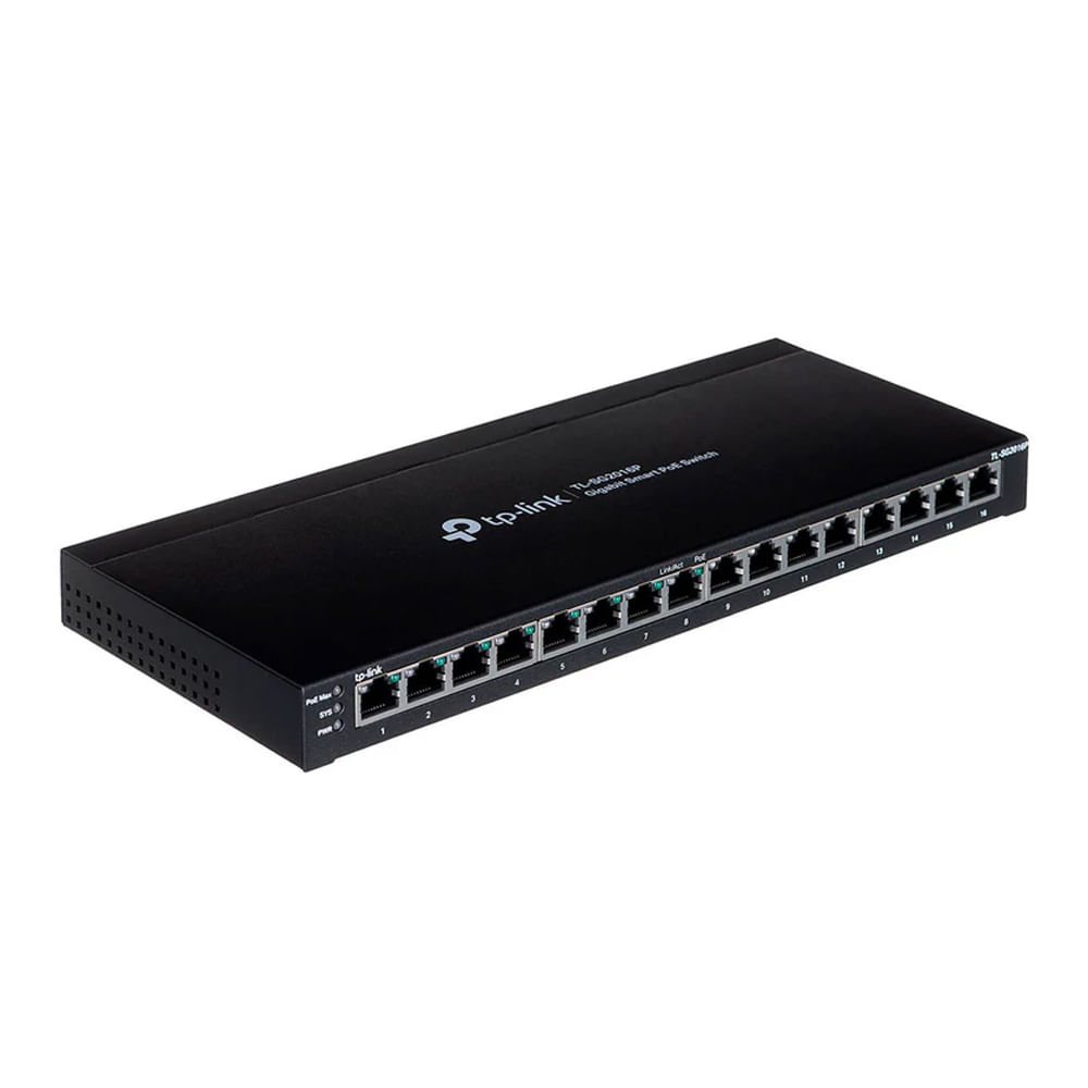 Switch TPLINK TLSG2016P 16 Puertos Gigabit 8 Puertos PoE Administración Fácil