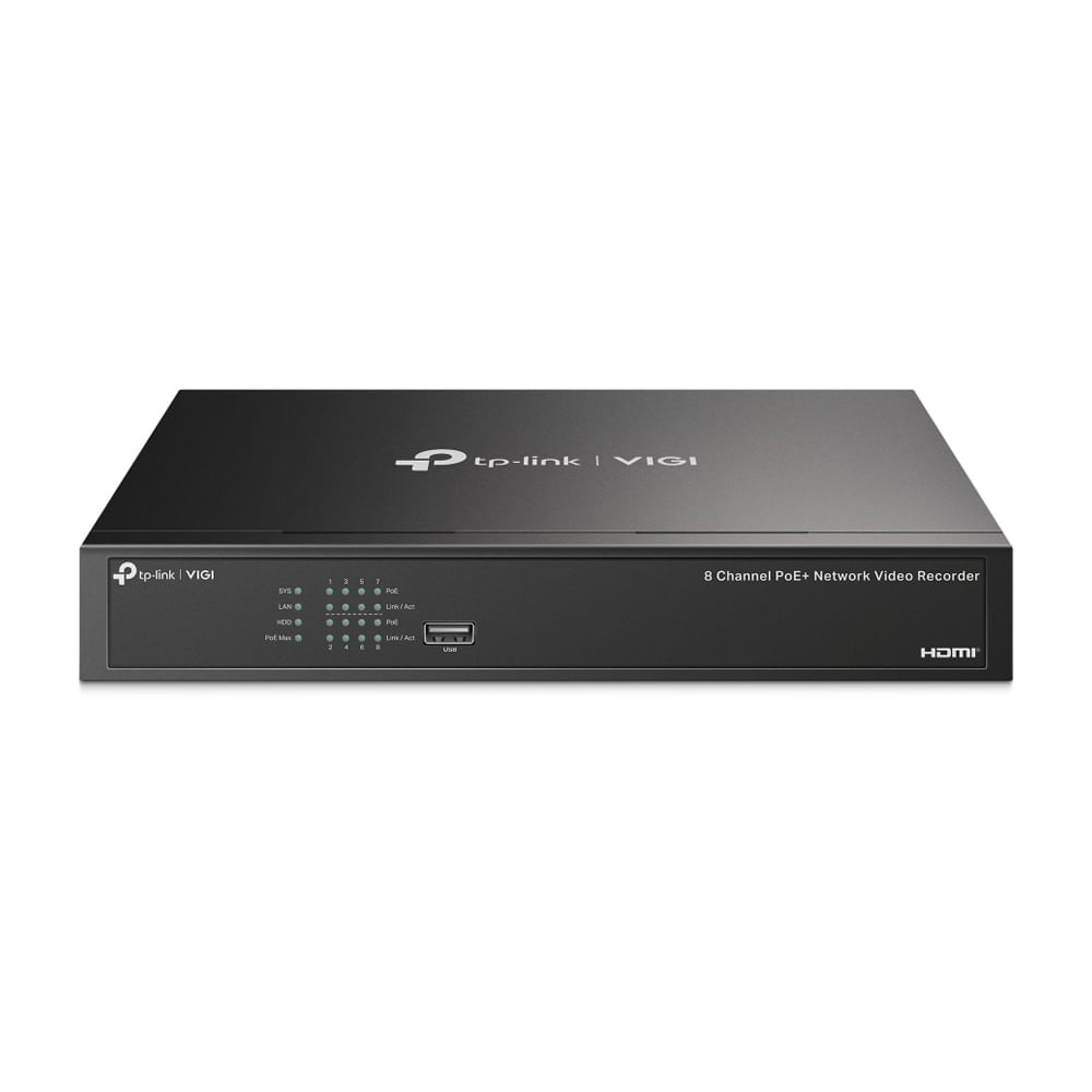 TPLink VIGI NVR1008H8MP Grabador de Video 8 Canales 8MP para Seguridad Inteligente