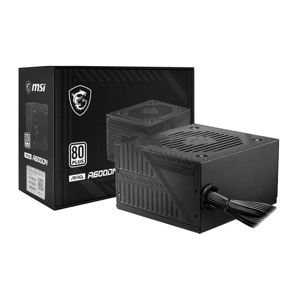 Fuente MSI MAGA600DN 80 PLUS Standard ATX 600W Eficiencia Energética y Rendimiento Superior
