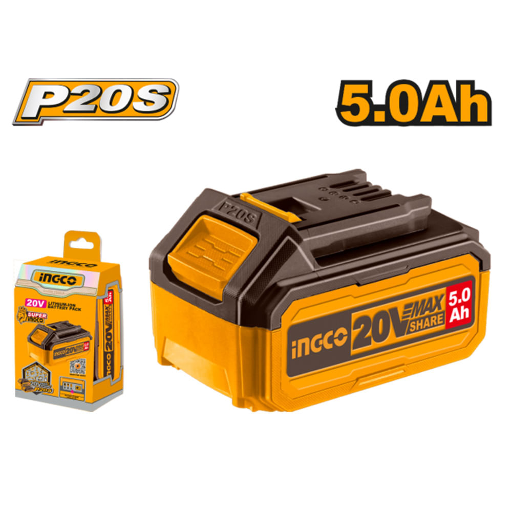 Batería de Litio Ingco 20V 5.0AH FBLI20031