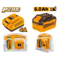 Set Batería Ingco 20V 6.0AH con Cargador 4A FBCPK1416