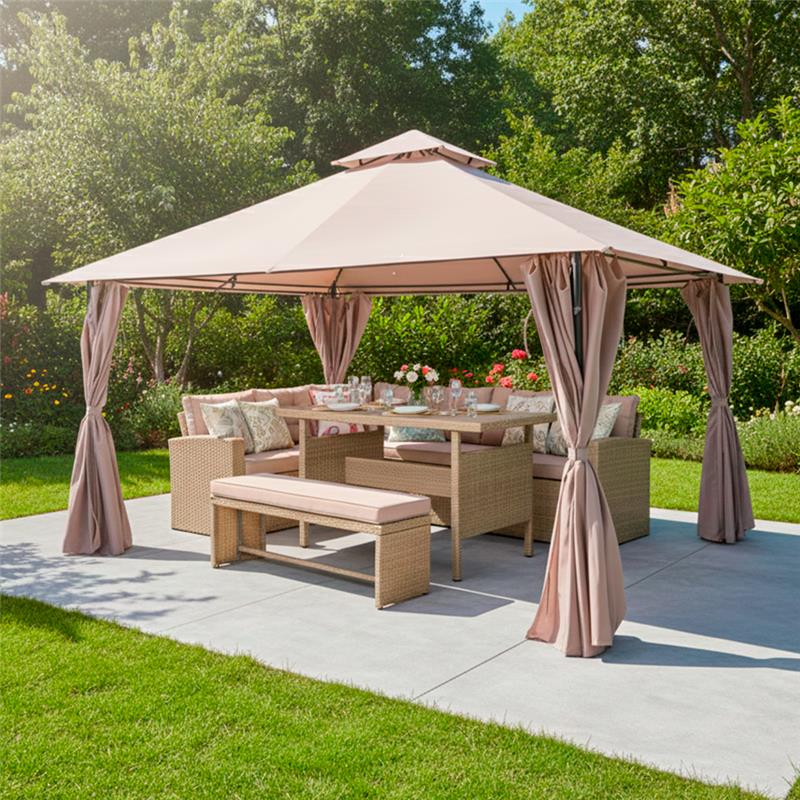 Pérgola de Metal Taupe 300x400cm