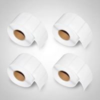 04 rollos de 1300 etiquetas adhesivas térmico directo TD 40x20mm stickers