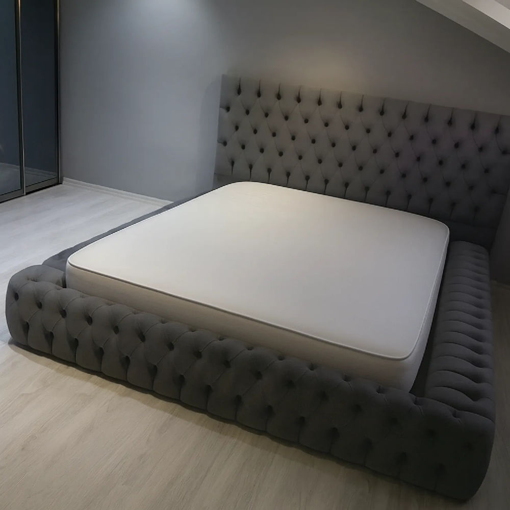 CAMA BOX TARIMA MAJESTAD QUEEN PLOMO