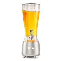 Parlante Bluetooth LED RGB SEISA con Dispensador 2.5L Tipo Cañón de Cerveza YX-S9866 Gris
