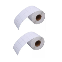 2 Rollos de 2000 etiquetas adhesivas térmico directo 50x25mm 2 columnas