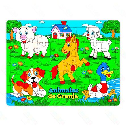 Rompecabezas Animales de Granja 12 Pzas Educativo EDUKT Rompecabezas Animales de Granja 12 Pzas Educativo EDUKT