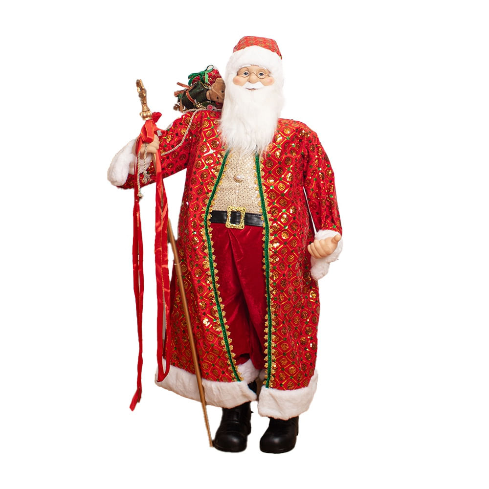 PAPA NOEL MUSICAL 120CM ROJO
