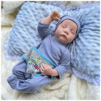 Muñeca Reborn Recién Nacido Levi Vinilo Siliconado 45 cm
