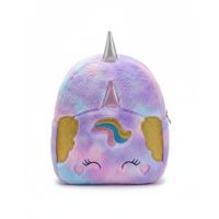 Mini Mochila Kawaii Unicornio Lona Niños Escolar